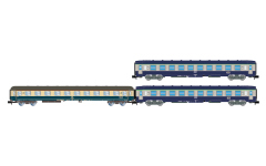 Arnold HN4437 - N - 3-tlg. Set Personenwagen D 242 Paris-Berlin-Warschau, DR, Ep. IV - Set 2